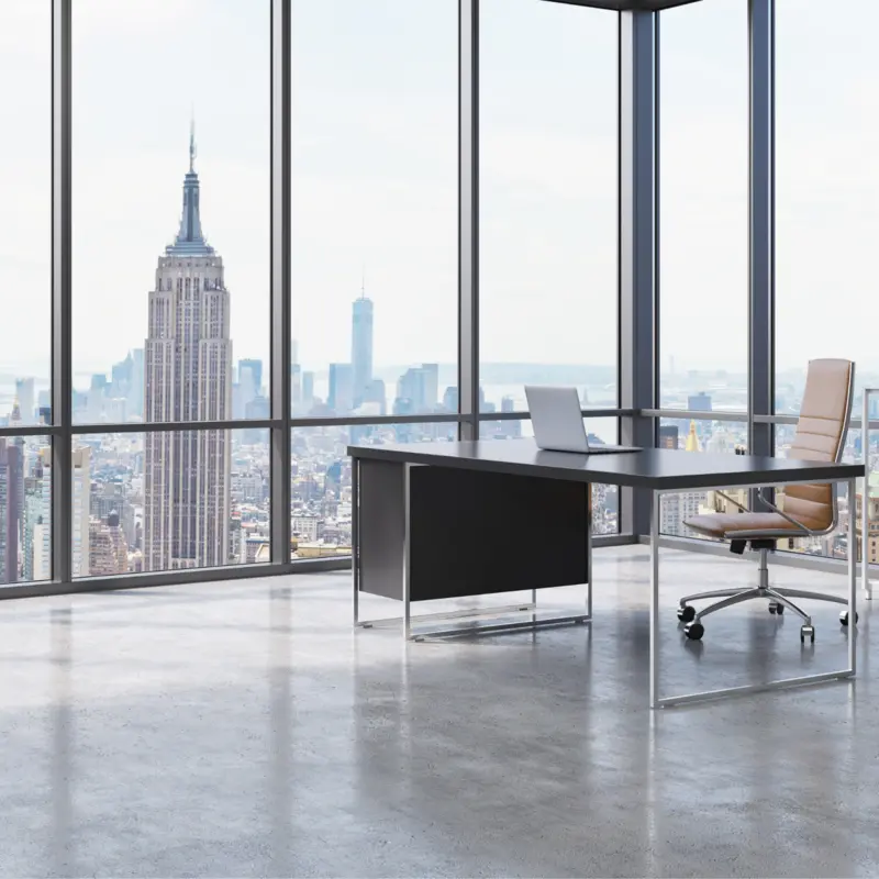 Recruiters office with a view of the Empire State Building in New York